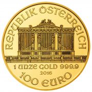 Goldmünze Wiener Philharmoniker, 100 Euro 1 Unze